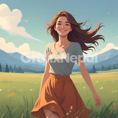 girl running