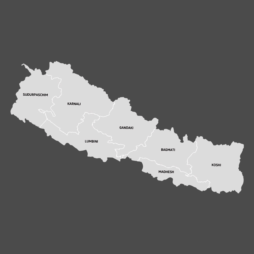 Map of Nepal With Province