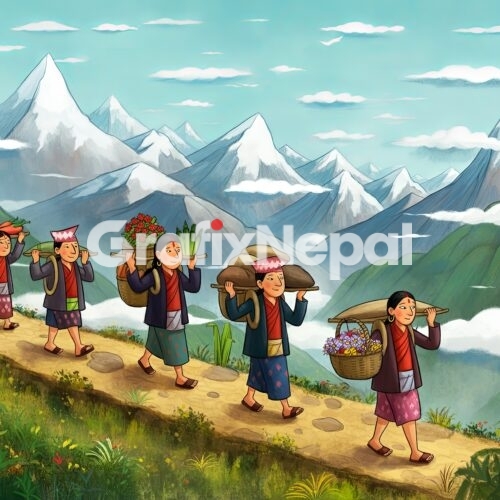 group of nepali people