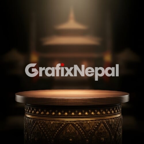 Nepal Theme Product Podium, Product Platform in Nepali Style