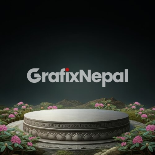 Nepal Theme Product Podium, Product Platform in Nepali Style