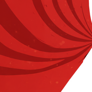 Santa claus pulling huge bag red curtain for banner background with copy space for text