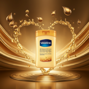 Vaseline Product with heart shape splash