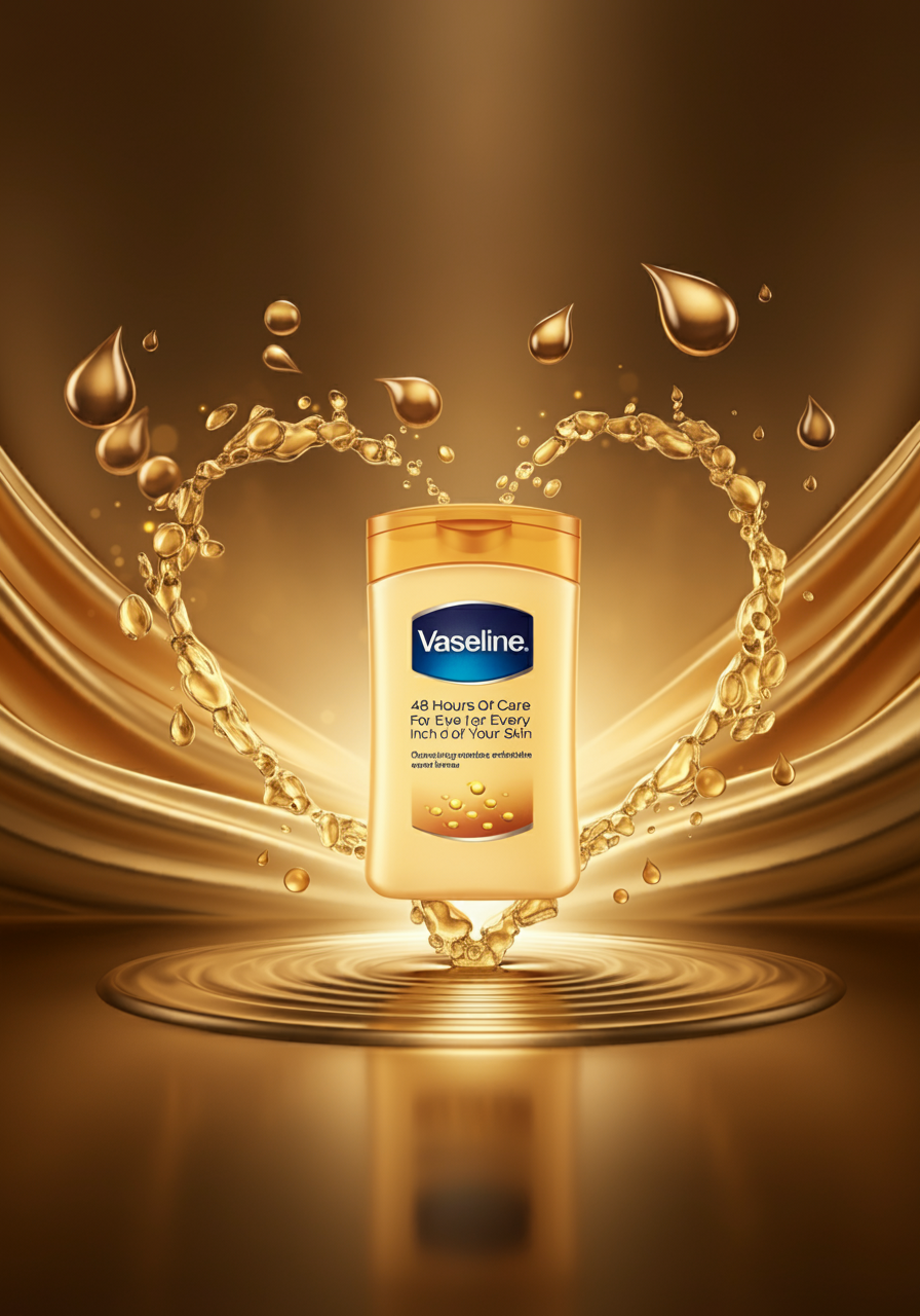 Vaseline Product with heart shape splash